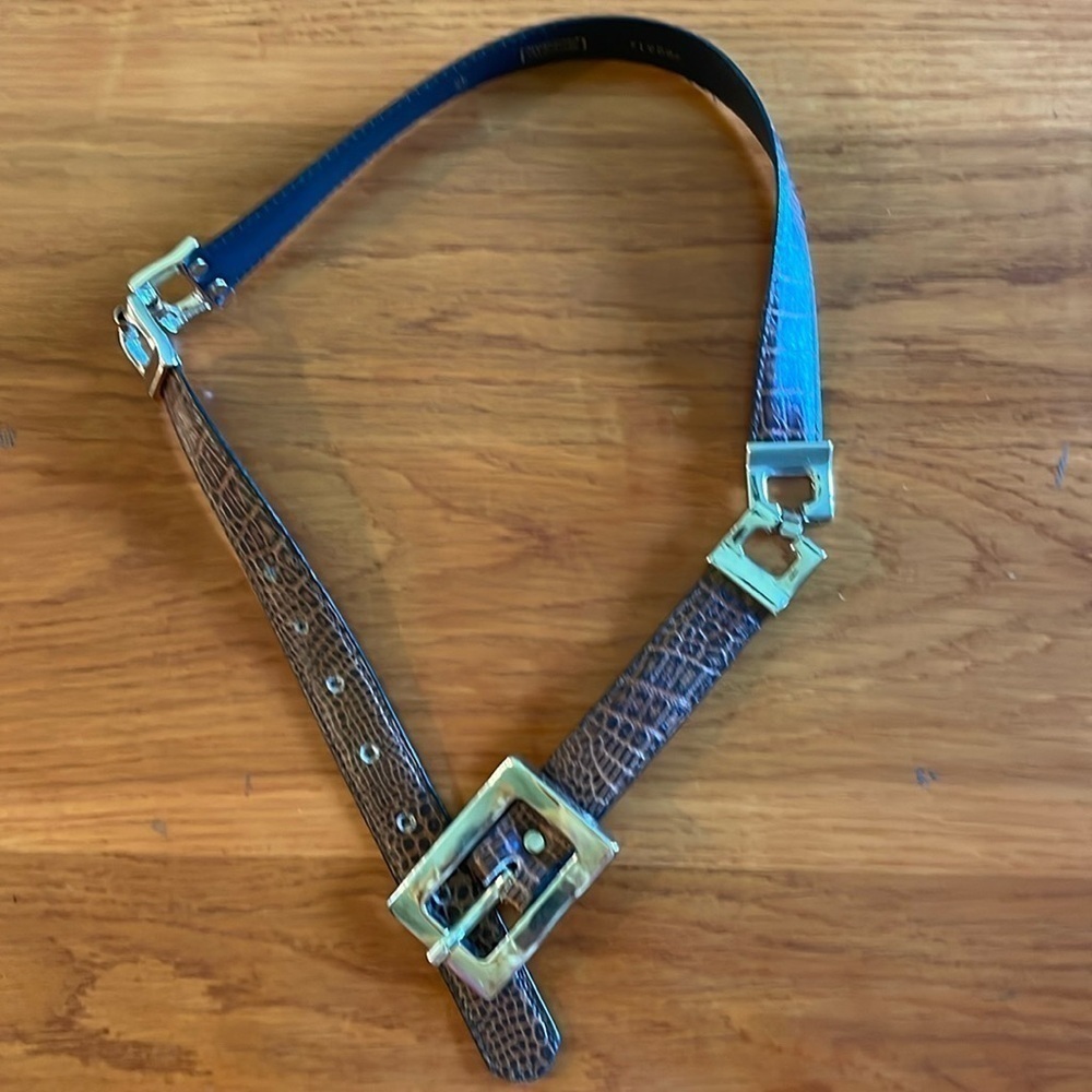 Belt with gold accent  1” wide